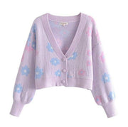 Pastel Purple Daisy Sweater