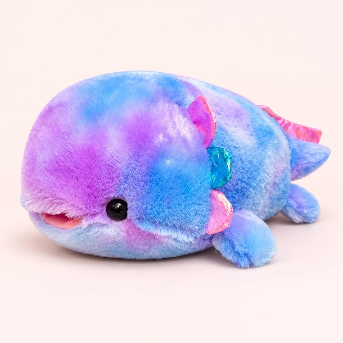 Blue and purple galaxy axolotl plush with colorful gills Blue and purple galaxy axolotl plush with colorful gills