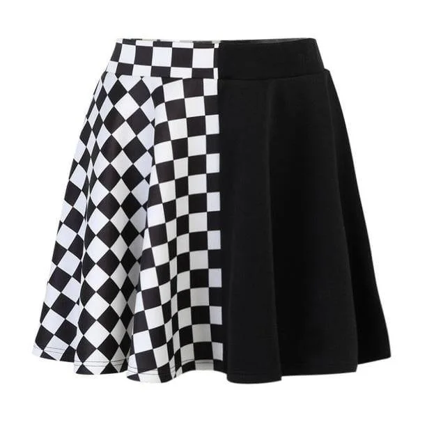 High Waist Checkered Skirt — view 2 High Waist Checkered Skirt — view 2