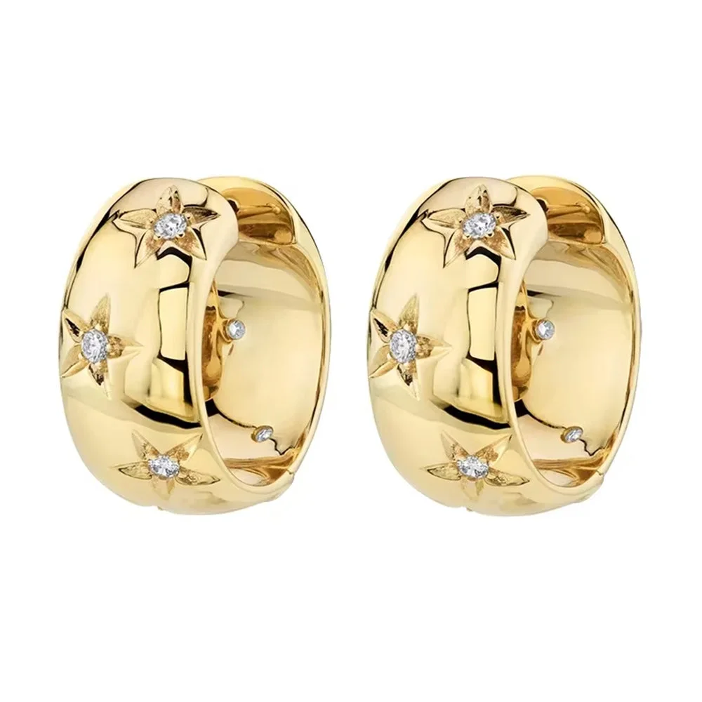 Celestial Magic Hoop Earrings — view 1 Celestial Magic Hoop Earrings — view 1