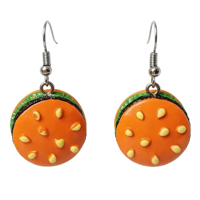 Eat The Product – Burger Earrings — view 1 Eat The Product – Burger Earrings — view 1