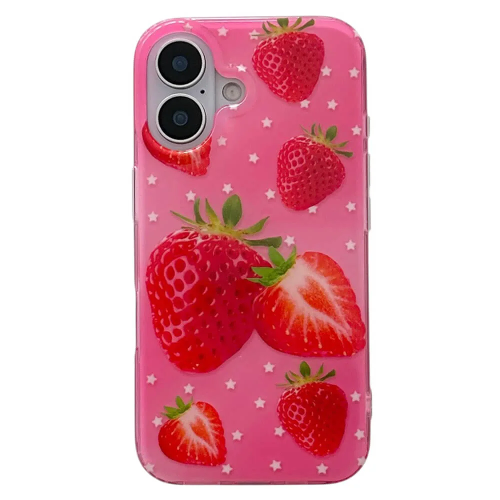Strawberry Print Y2K iPhone Case — view 1 Strawberry Print Y2K iPhone Case — view 1
