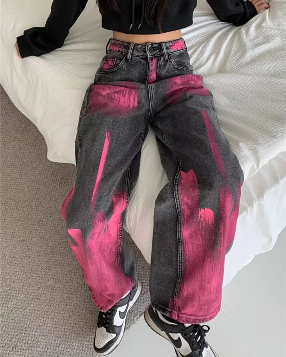 Teenage Crush Graffiti Baggy Jeans — view 2 Teenage Crush Graffiti Baggy Jeans — view 2
