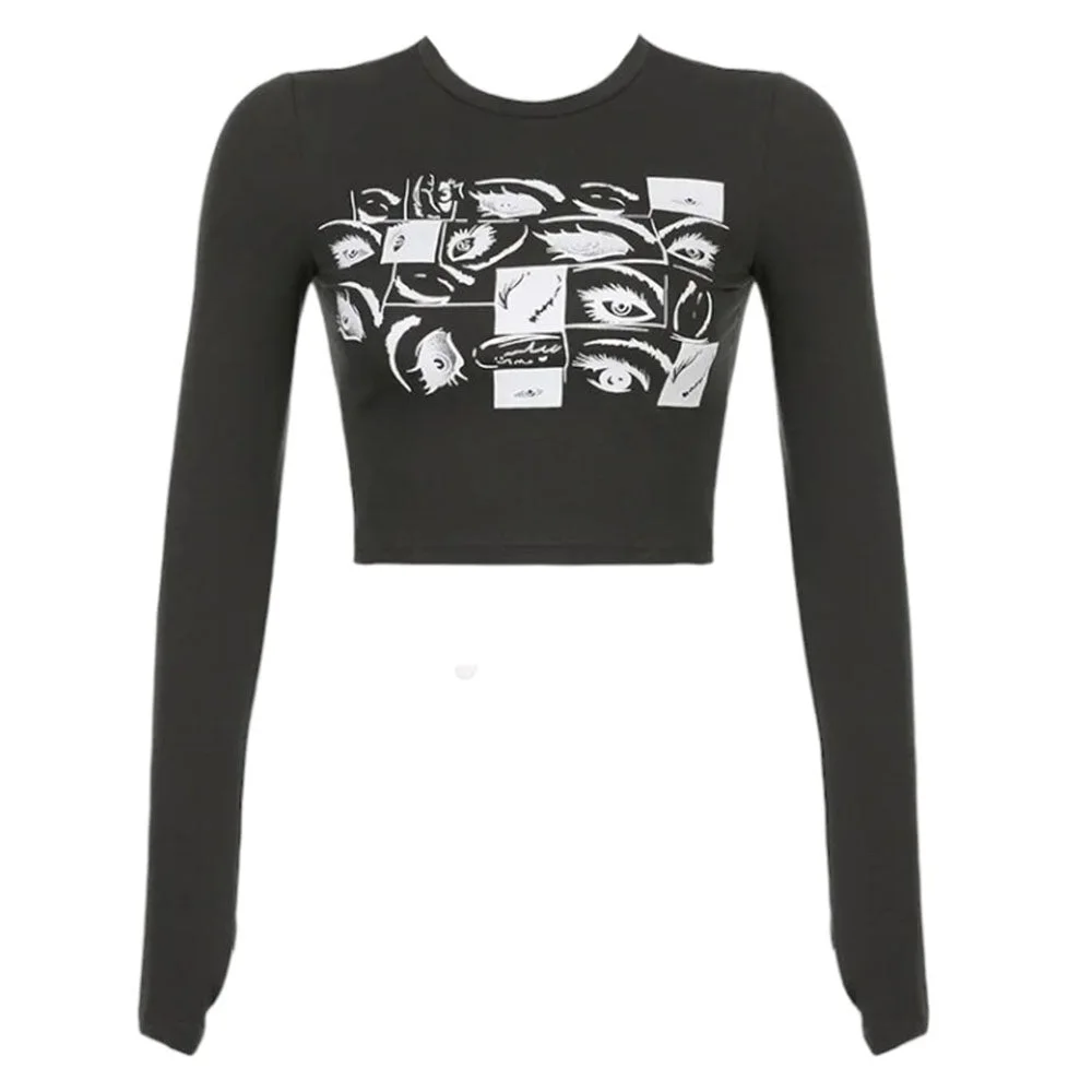 Grunge Eyes Long Sleeve Tee — view 1 Grunge Eyes Long Sleeve Tee — view 1