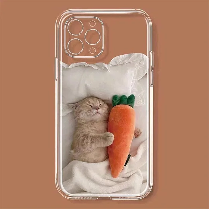 Cat & Carrot iPhone Case — view 2 Cat & Carrot iPhone Case — view 2