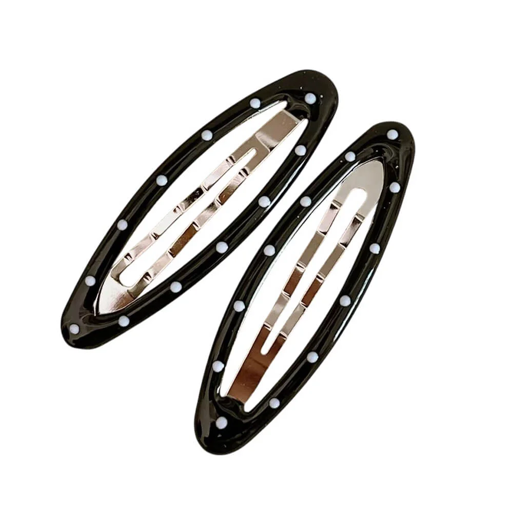 Polka Dot Snap Hair Clip 5 pcs Set — view 2 Polka Dot Snap Hair Clip 5 pcs Set — view 2
