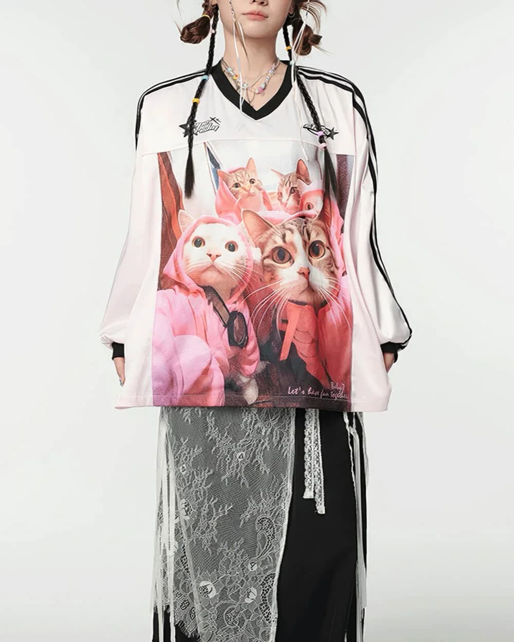 Blokette Aesthetic Cat Long Sleeve — view 2 Blokette Aesthetic Cat Long Sleeve — view 2