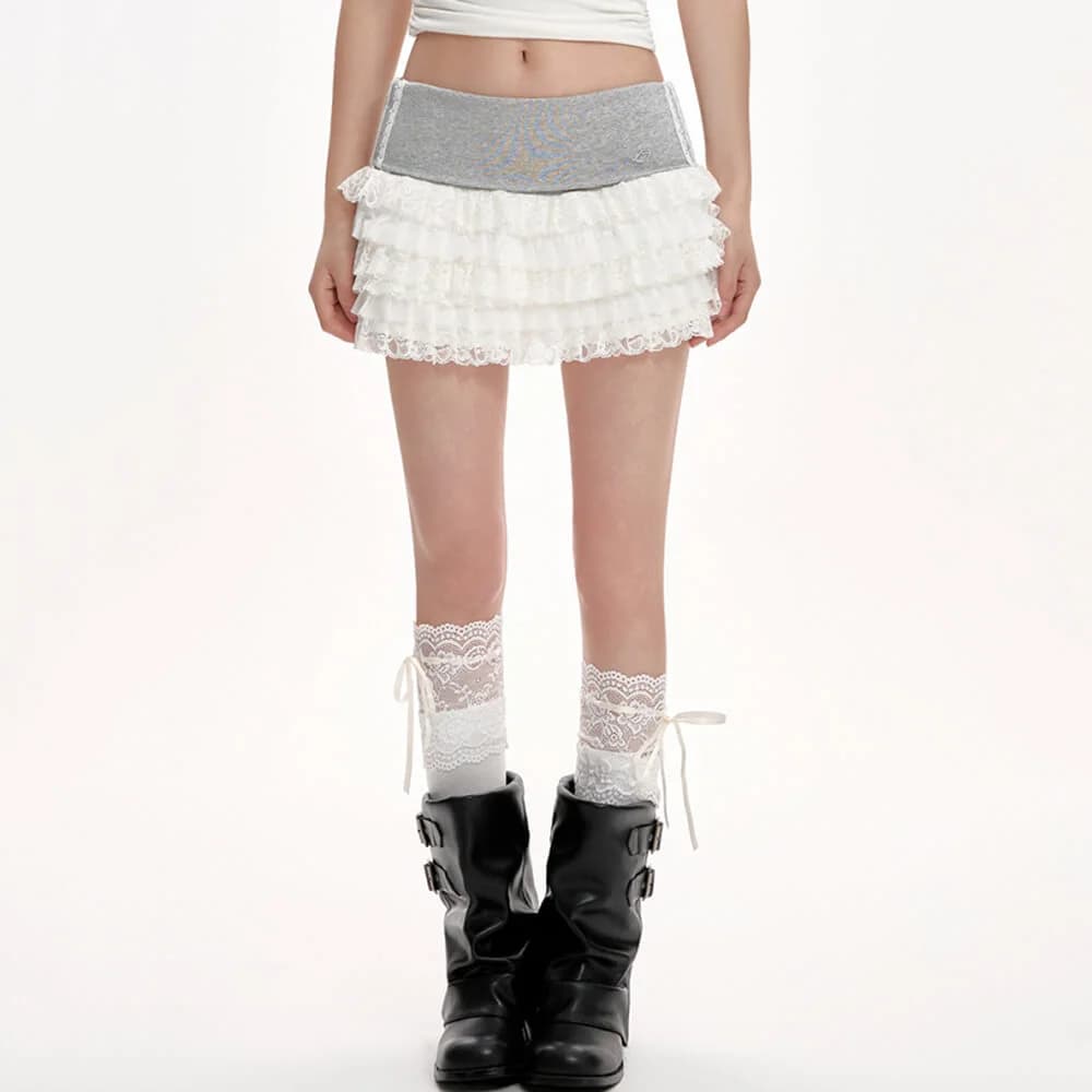 Blokette Ruffle Lace Mini Skirt — view 3 Blokette Ruffle Lace Mini Skirt — view 3