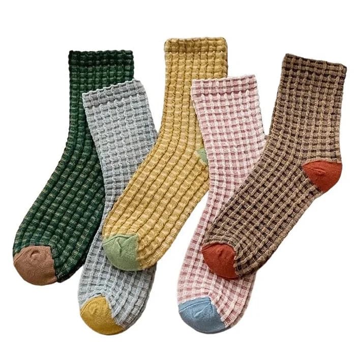 Cozy Up Plaid Socks — view 1 Cozy Up Plaid Socks — view 1