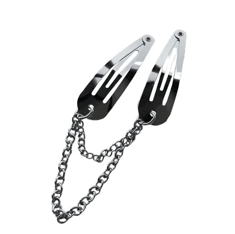 Grunge Aesthetic Chain Hair Clips — view 1 Grunge Aesthetic Chain Hair Clips — view 1