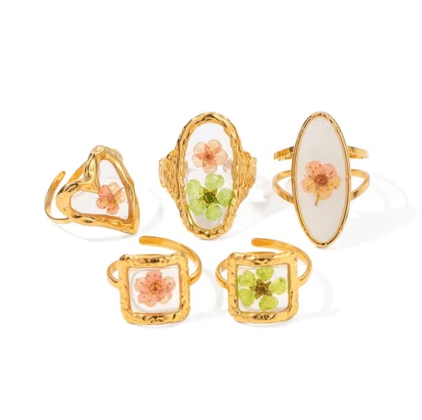 Pressed Flower Ring — view 1 Pressed Flower Ring — view 1