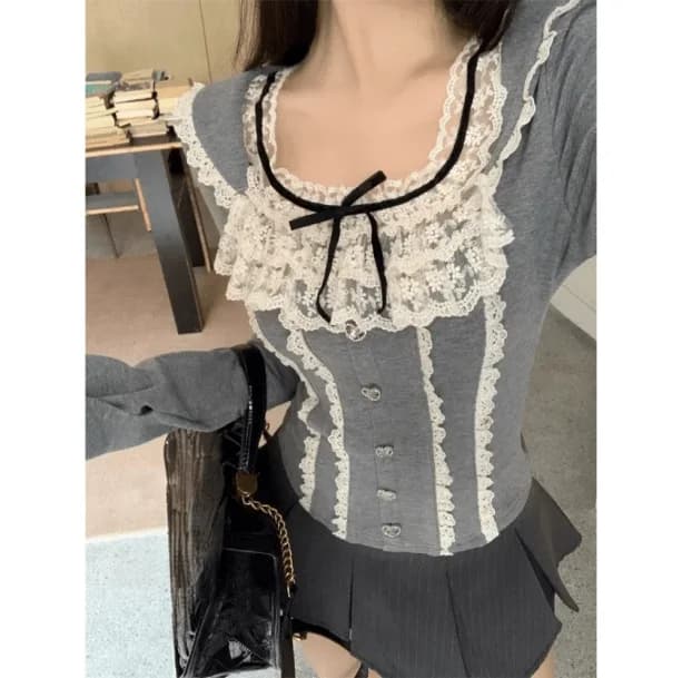 French Top With Ruffles — view 2 French Top With Ruffles — view 2