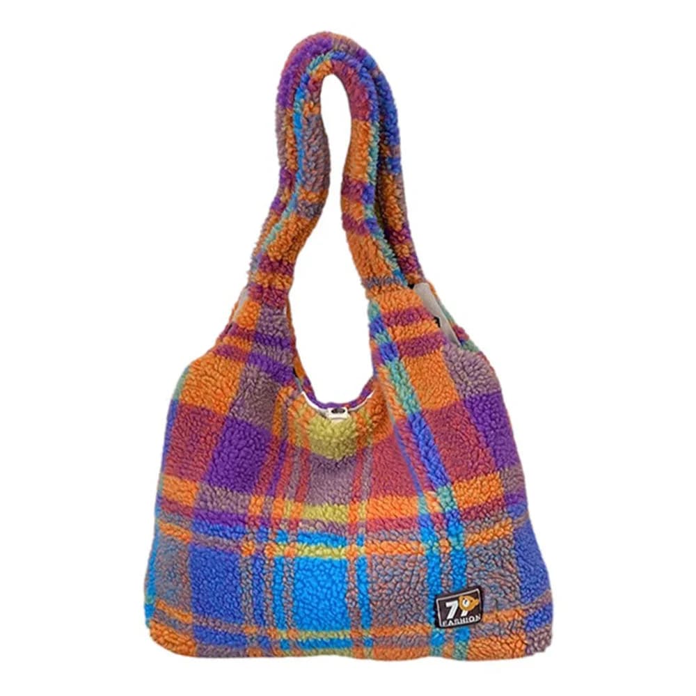 Autumn Feels Plaid Tote Bag — view 1 Autumn Feels Plaid Tote Bag — view 1