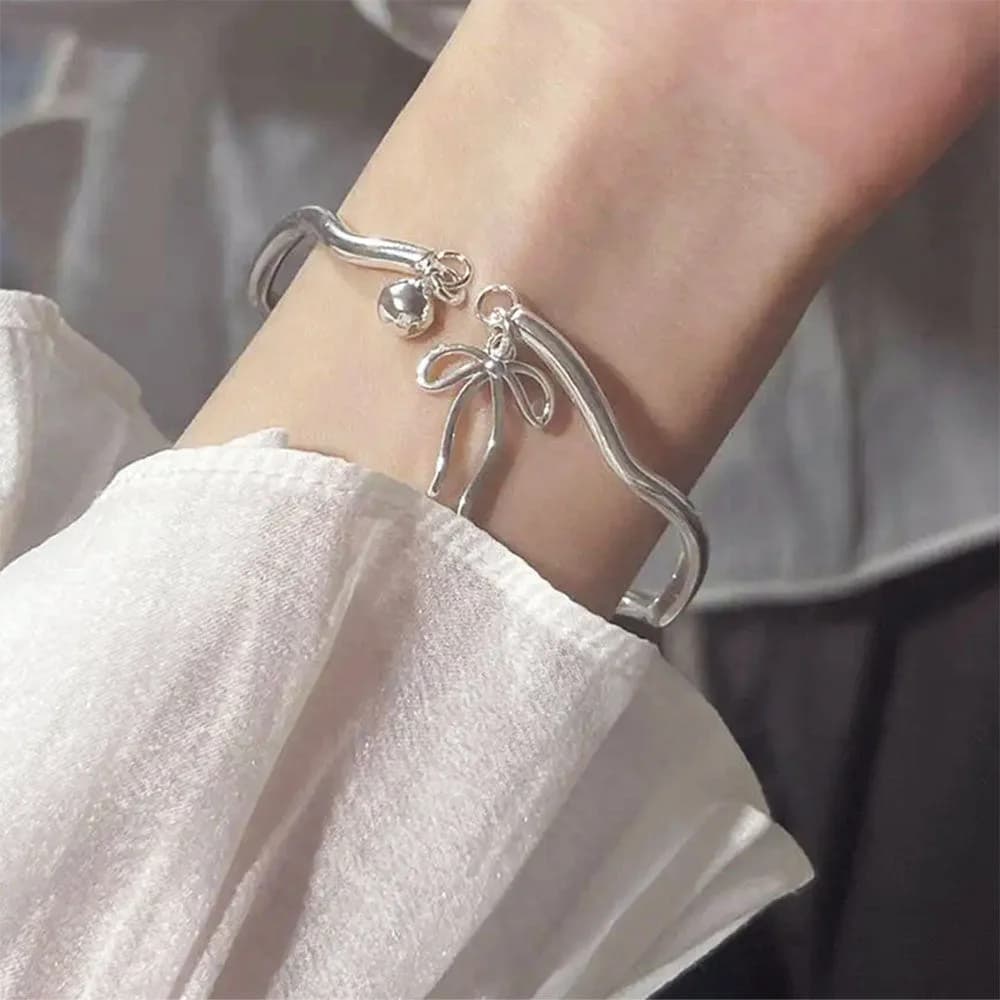 Silver Bowknot Bracelet — view 2 Silver Bowknot Bracelet — view 2