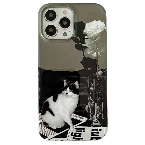 Cat Rose iPhone Case — view 1 Cat Rose iPhone Case — view 1
