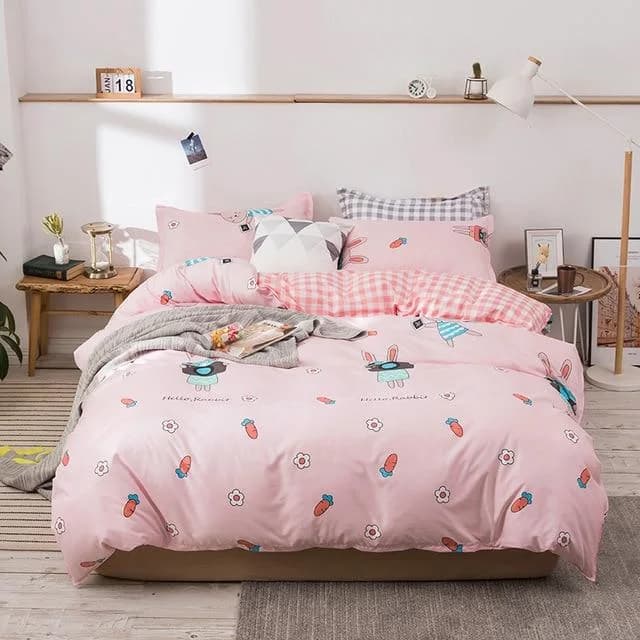 Pastel Pink Carrot Bed set — view 1 Pastel Pink Carrot Bed set — view 1