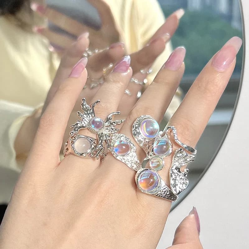 Opal Alien Rings — view 1 Opal Alien Rings — view 1