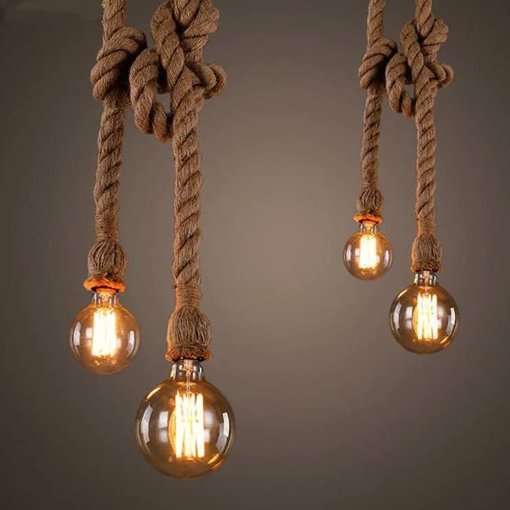 Vintage Rope Pendant Light — view 1 Vintage Rope Pendant Light — view 1