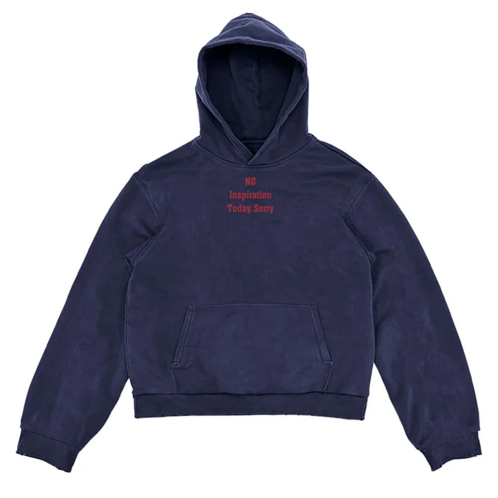 No Inspiration Navy Hoodie — view 1 No Inspiration Navy Hoodie — view 1