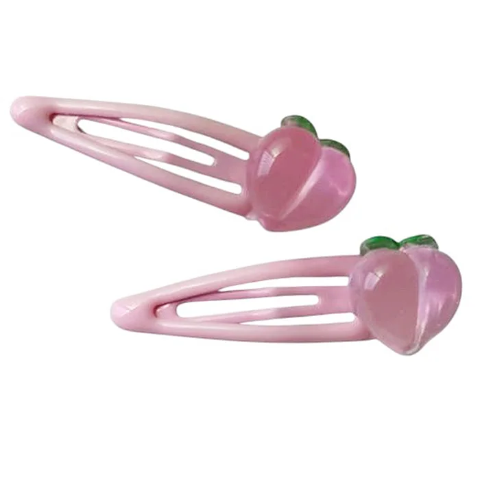 Peach Hair Clips 4 Pcs Set — view 1 Peach Hair Clips 4 Pcs Set — view 1