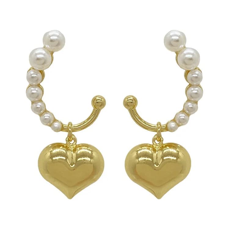 Coquette Aesthetic Mini Heart Earrings — view 1 Coquette Aesthetic Mini Heart Earrings — view 1