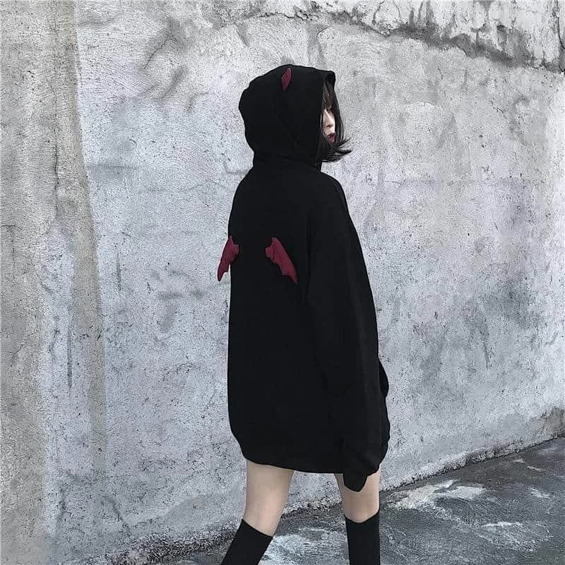 Cute Devil Horn Hoodie — view 1 Cute Devil Horn Hoodie — view 1