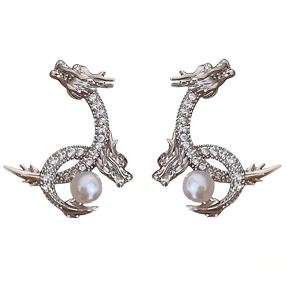 Dragon Pearl Earrings — view 1 Dragon Pearl Earrings — view 1