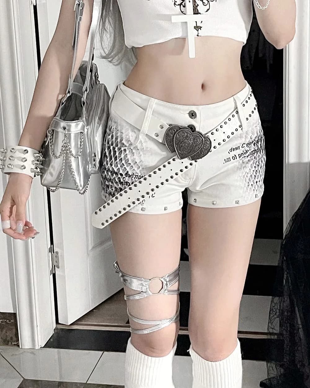Emo Phase Denim Mini Shorts — view 3 Emo Phase Denim Mini Shorts — view 3