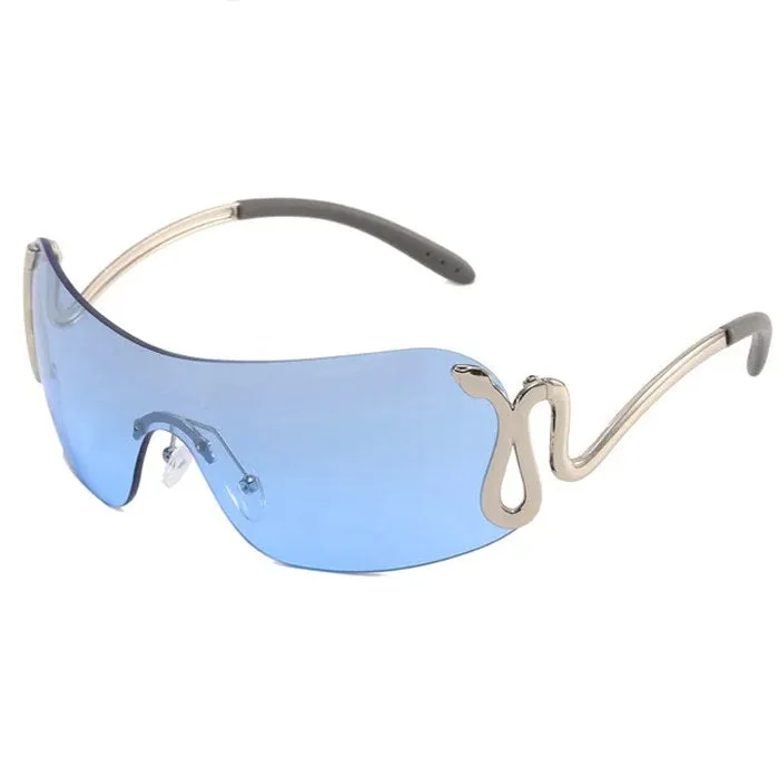 Y2K Snake Rimless Sunglasses — view 1 Y2K Snake Rimless Sunglasses — view 1