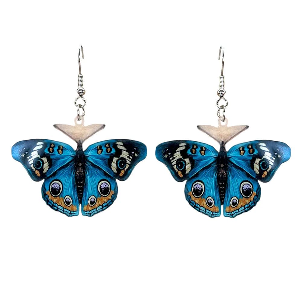 Blue Butterfly Earrings — view 1 Blue Butterfly Earrings — view 1