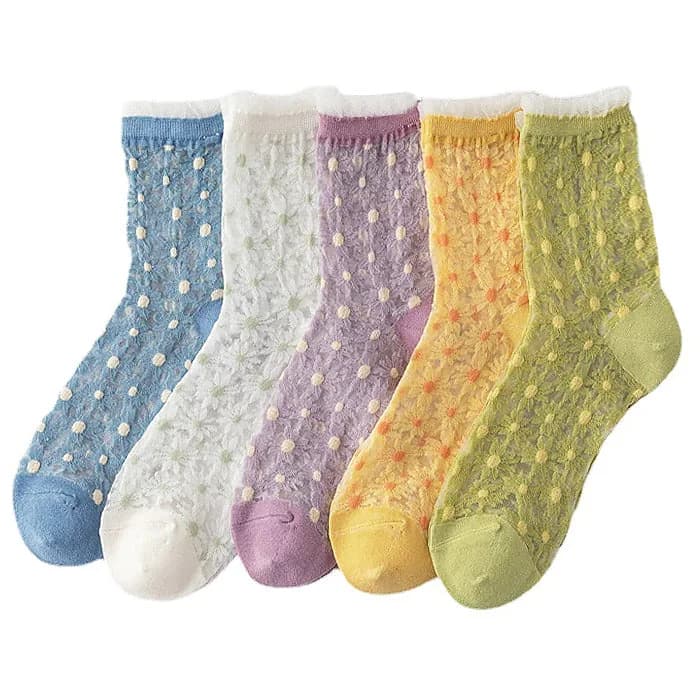 Daisy Frilly Socks — view 1 Daisy Frilly Socks — view 1