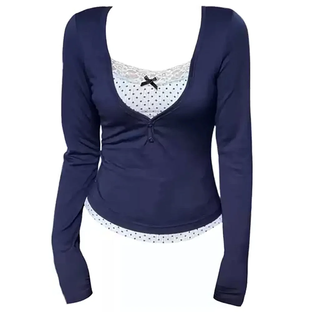 Coquette Girl Layered Long Sleeve Top — view 1 Coquette Girl Layered Long Sleeve Top — view 1