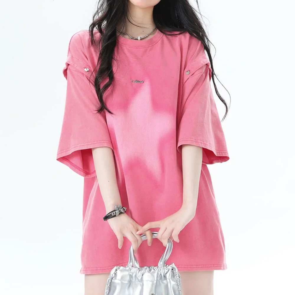 2000s Star Graffiti Pink T-Shirt — view 2 2000s Star Graffiti Pink T-Shirt — view 2
