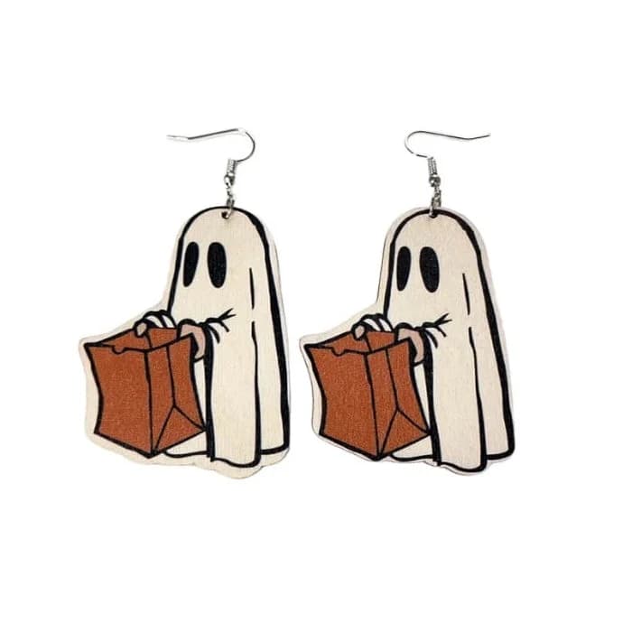 Halloween Ghost Earrings — view 1 Halloween Ghost Earrings — view 1