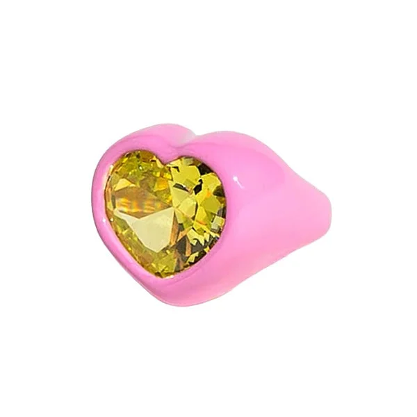 Y2K Chunky Heart Ring — view 1 Y2K Chunky Heart Ring — view 1