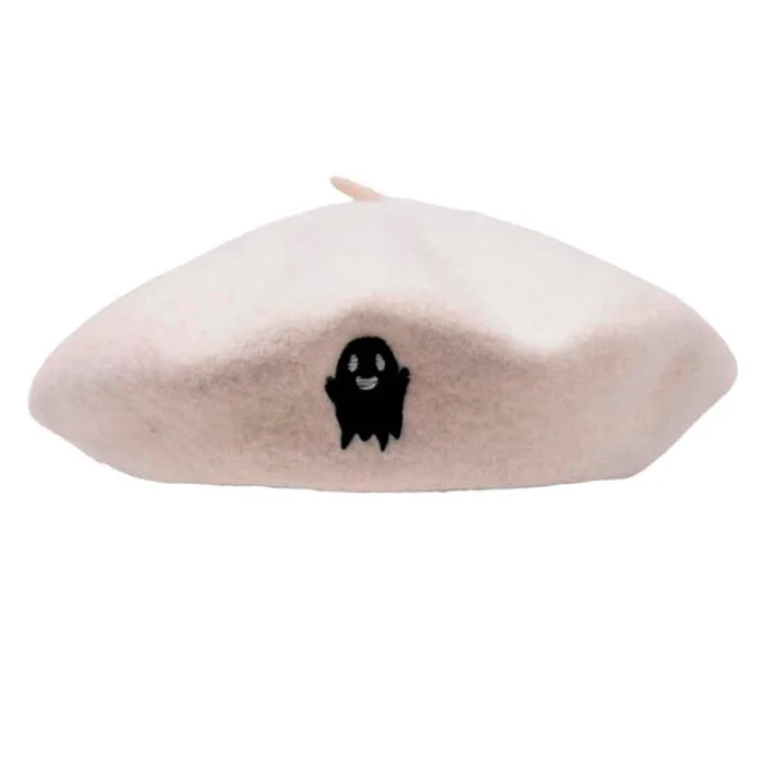 Ghost Embroidered Beret — view 2 Ghost Embroidered Beret — view 2