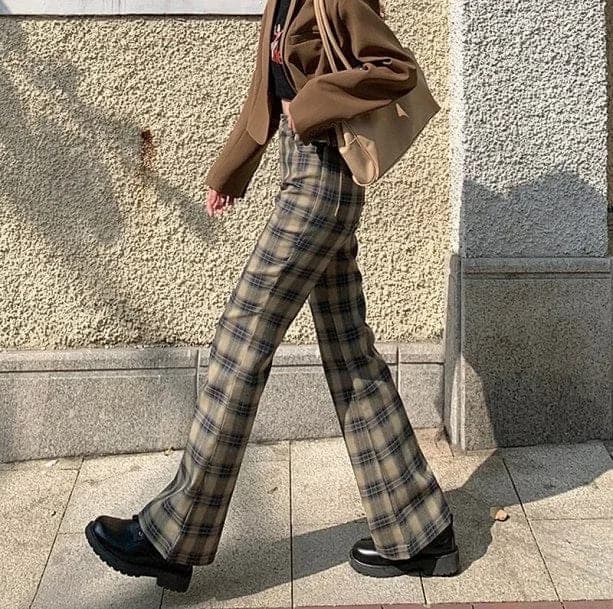 Dark Academia Plaid Pants — view 2 Dark Academia Plaid Pants — view 2