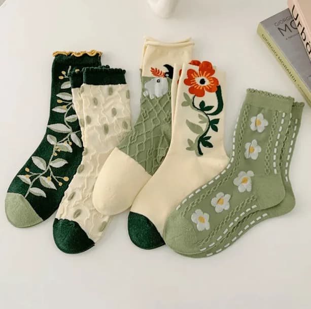 Set Of 5 Fairycore Socks — view 1 Set Of 5 Fairycore Socks — view 1