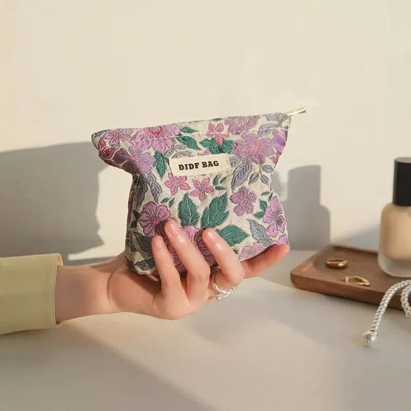 Soft Girl Floral Mini Makeup Bag — view 1 Soft Girl Floral Mini Makeup Bag — view 1