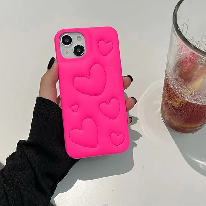 Heart Puffer iPhone Case — view 2 Heart Puffer iPhone Case — view 2
