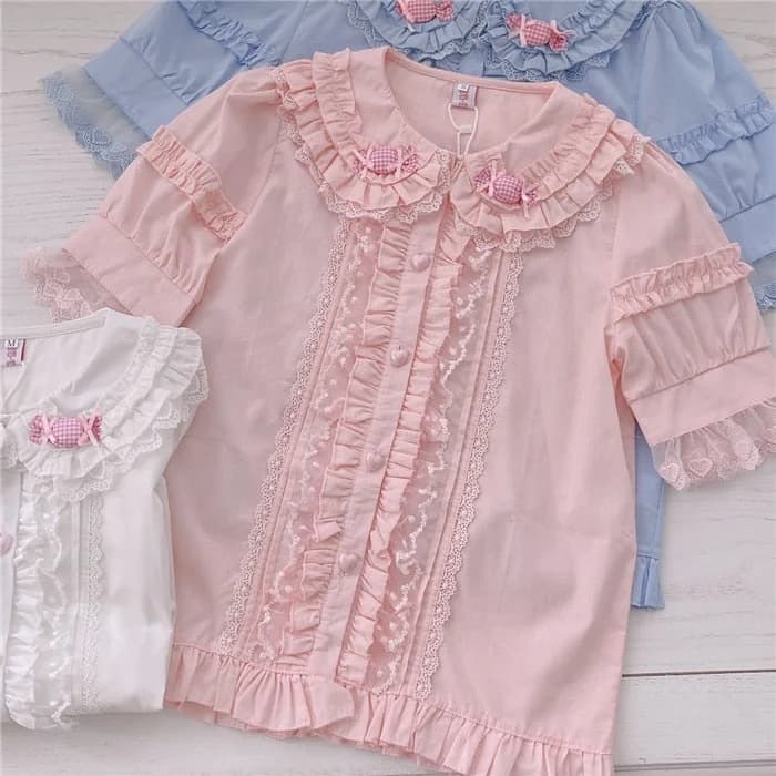Sweet Ruffled Candy Blouse — view 1 Sweet Ruffled Candy Blouse — view 1