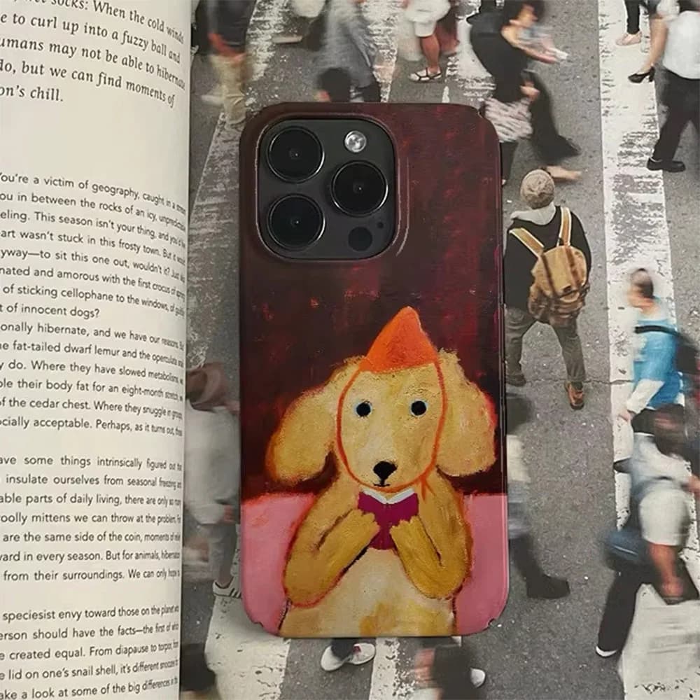 Dog Painting Aesthetic iPhone Case — view 2 Dog Painting Aesthetic iPhone Case — view 2
