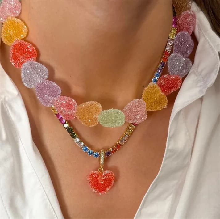 Candy Heart Necklace — view 2 Candy Heart Necklace — view 2