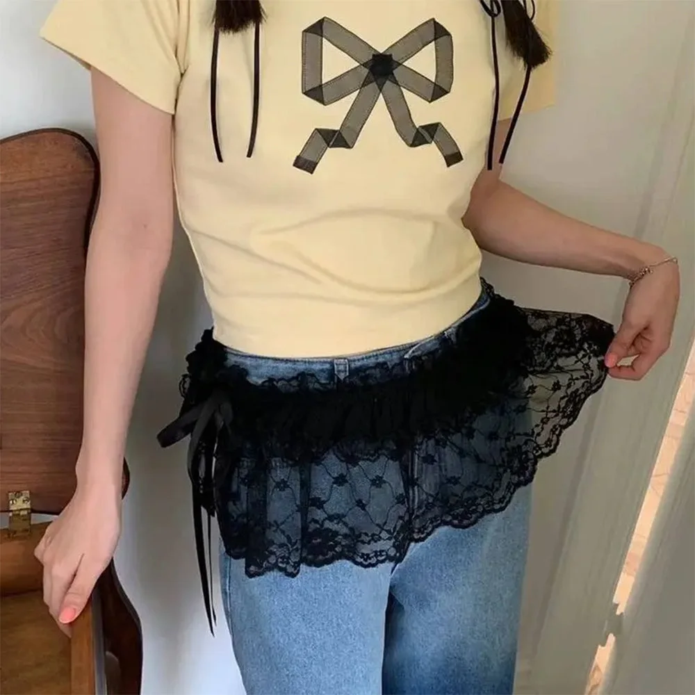 Lace Layered Mini Skirt Belt — view 2 Lace Layered Mini Skirt Belt — view 2
