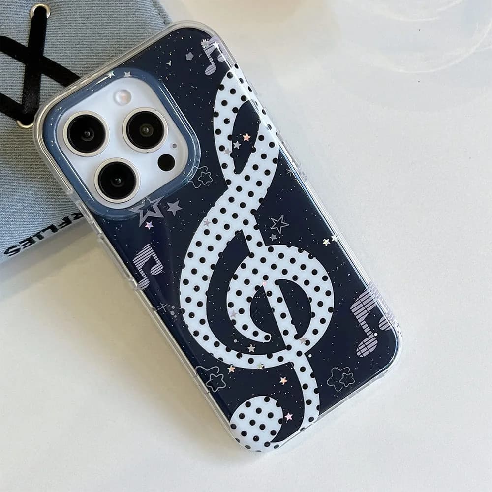 Treble Clef Y2K iPhone Case — view 2 Treble Clef Y2K iPhone Case — view 2