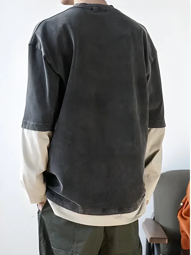 Y2K Layered Sleeve Sweatshirt — view 2 Y2K Layered Sleeve Sweatshirt — view 2