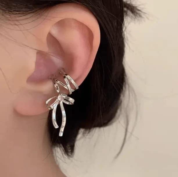 Balletcore Bow Clip On Earrings — view 2 Balletcore Bow Clip On Earrings — view 2