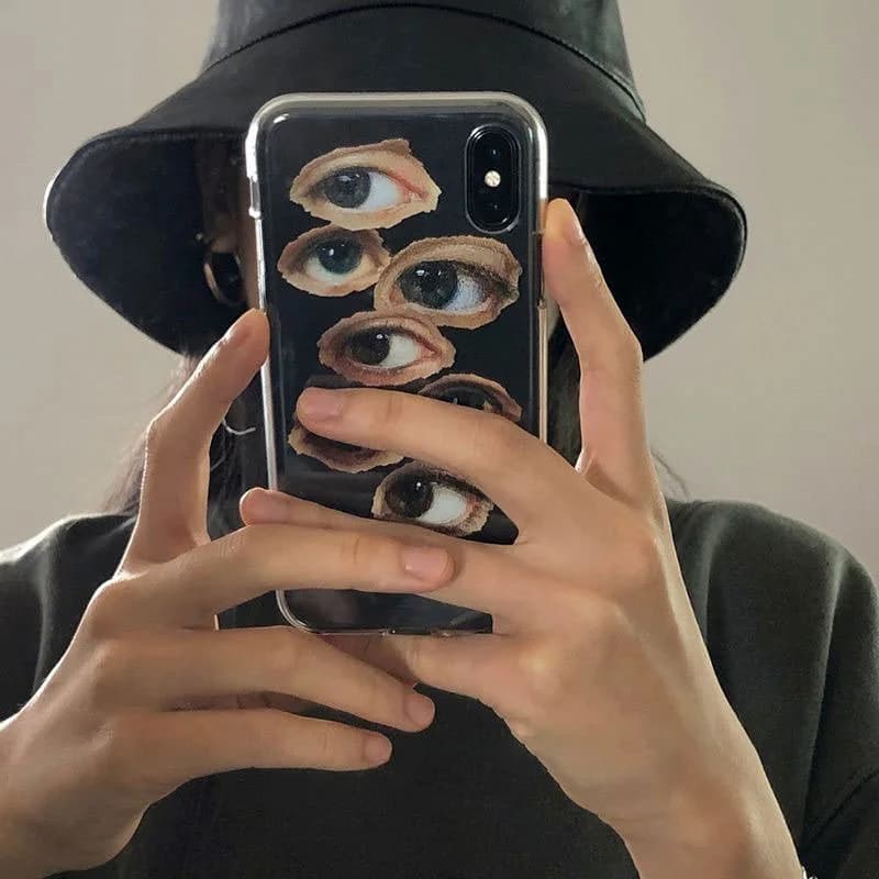 Grunge Aesthetic Eyes IPhone Case — view 2 Grunge Aesthetic Eyes IPhone Case — view 2