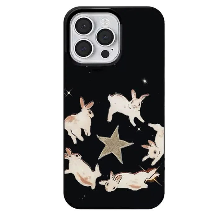 Dancing Rabbits iPhone Case — view 1 Dancing Rabbits iPhone Case — view 1