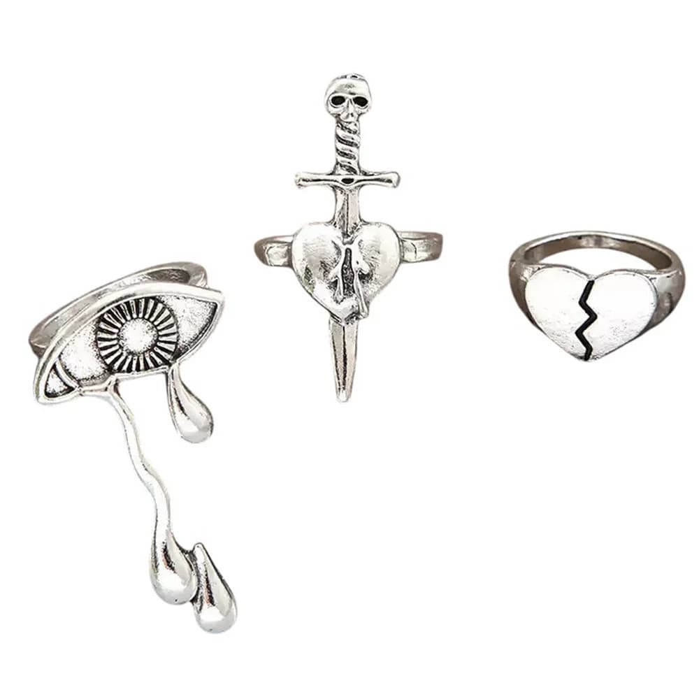 Grunge Aesthetic Ring Set — view 1 Grunge Aesthetic Ring Set — view 1